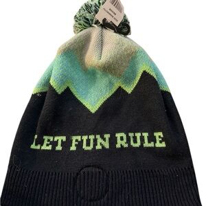 Colorful Knit Beanie with Pom Pom